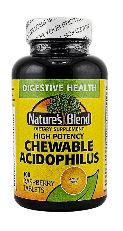 Acidophilus 100 Chewable Tablets by Natures Blend - Main product image