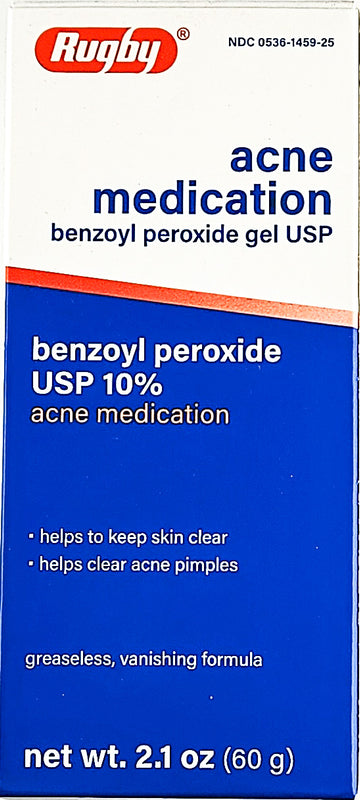 Acne Medication Benzoyl Peroxide 10% Gel by Rugby - Main product image