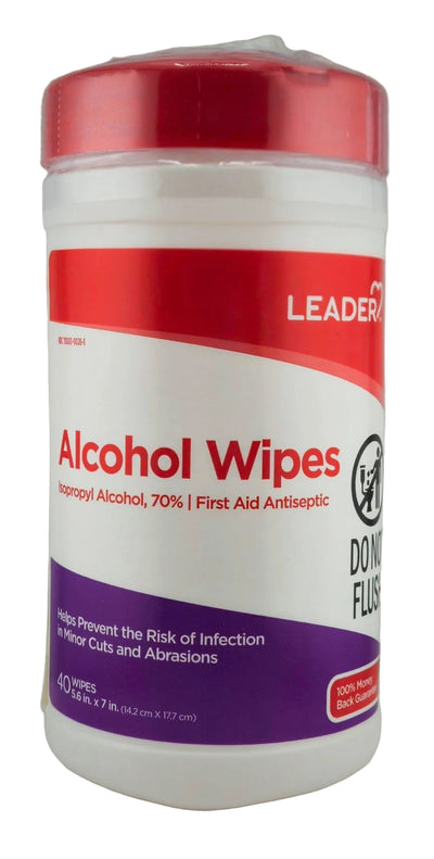 Alcohol Wipes 40 count by Leader