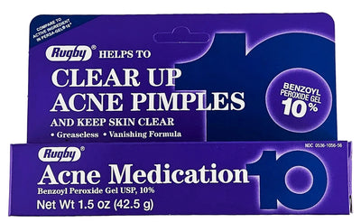 Benzoyl Peroxide 10% Gel (Acne Medication) by Rugby (1, 3 or 6 Pack)