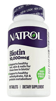 Biotin 10,000 mcg 100 Tablets by Natrol - Image 1