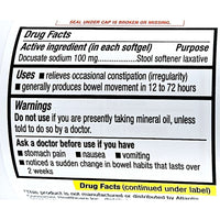 Docusate Sodium 100 mg 100 Softgels by Major - Image 3