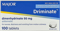 Driminate 50 mg (Antiemetic) 100 Tablets by Major - Image 1