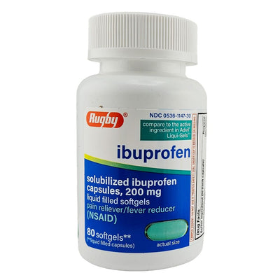 Ibuprofen 200 mg (Liquid Filled Softgels) by Rugby