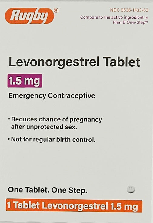 Levonorgestrel 1.5 mg 1 tablet by Rugby - Main product image