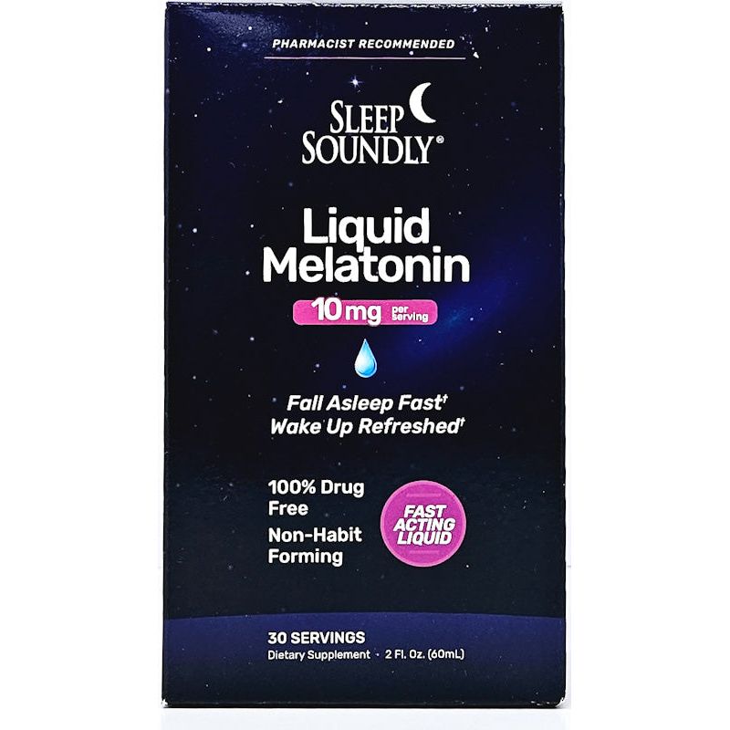 Melatonin 10 mg (Liquid) 2 fl oz (60mL) by Sleep Soundly - Main product image