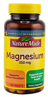 Magnesium 250 mg 100 Tablets by Nature Made - Image 1