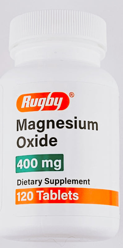 Magnesium Oxide 400 mg 120 Tablets by Rugby - Main product image