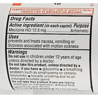 Meclizine, 12.5 mg 100 Caplets by Rugby - Image 2