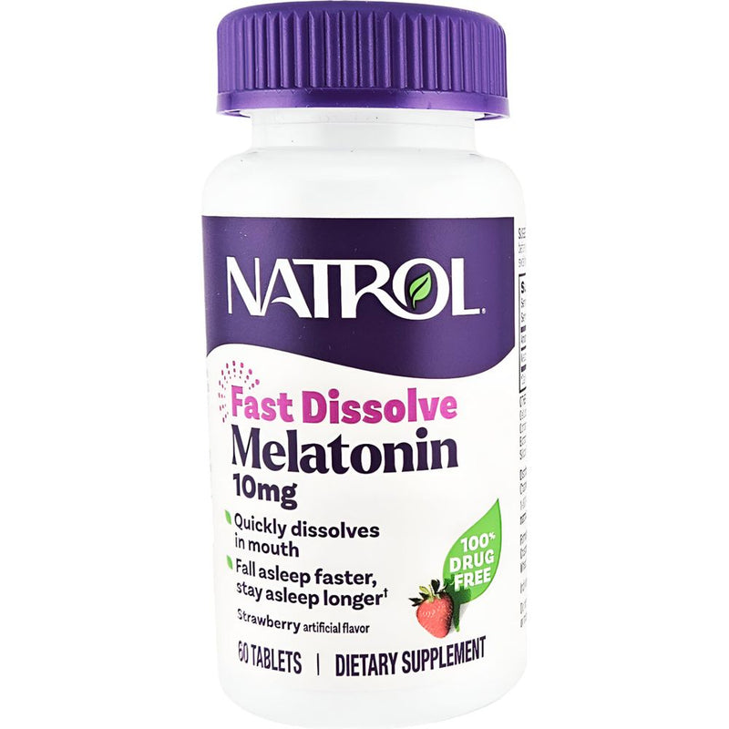 Melatonin 10 mg (Fast Dissolve) 60 Tablets by Natrol - Main product image