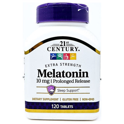 Melatonin 10 mg (Prolonged Release) 120 Tablets by 21st Century