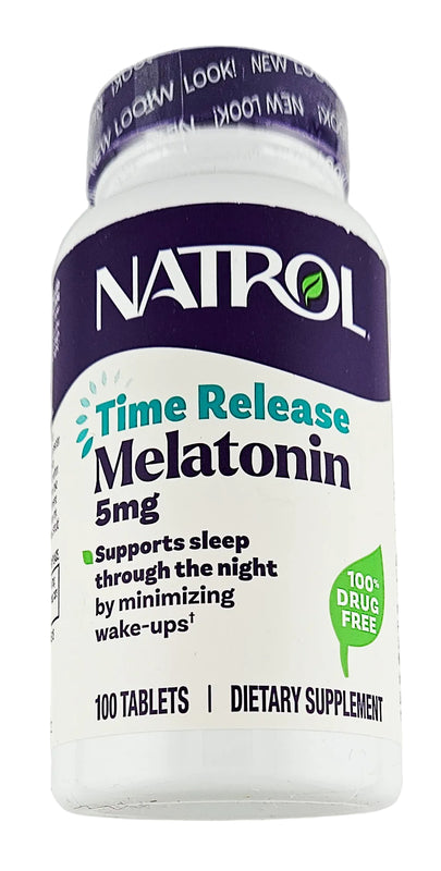 Melatonin 5 mg (Time Release) 100 Tablets by Natrol - Main product image