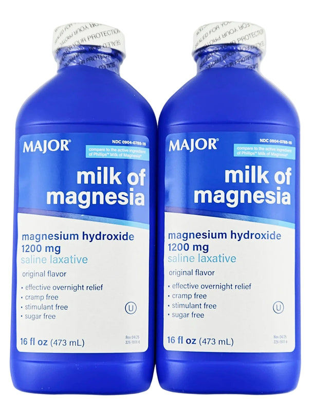 Milk of Magnesia 16 fl oz each (2 or 4 Pack) by Major - Main product image