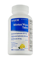 Mintox Plus, 100 Chewable Tablets by Major (Lemon Mint Flavor) - Image 1