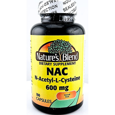 NAC (N-Acetyl-L-Cysteine) 600 mg 100 Capsules by Nature Blend