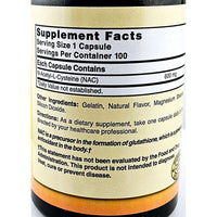 NAC (N-Acetyl-L-Cysteine) 600 mg 100 Capsules by Nature Blend - Image 2