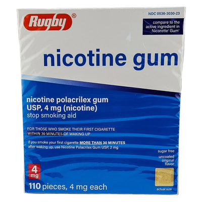 Nicotine Gum 4mg (Uncoated Original Flavor) 110 Pieces