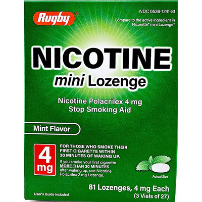 Nicotine Mini Lozenge 4 mg (Mint Flavor) 81 Lozenges