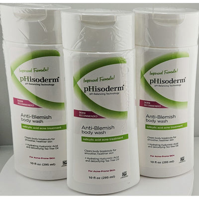 Phisoderm Body Wash, 10 fl oz Each (3 Pack)