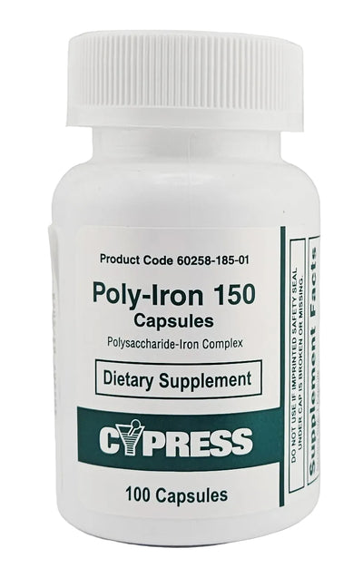 Poly-Iron 150 mg 100 Capsules by Cypress