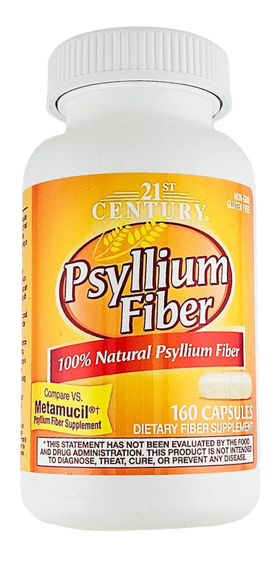 Psyllium Fiber 160 Capsules by 21st Century