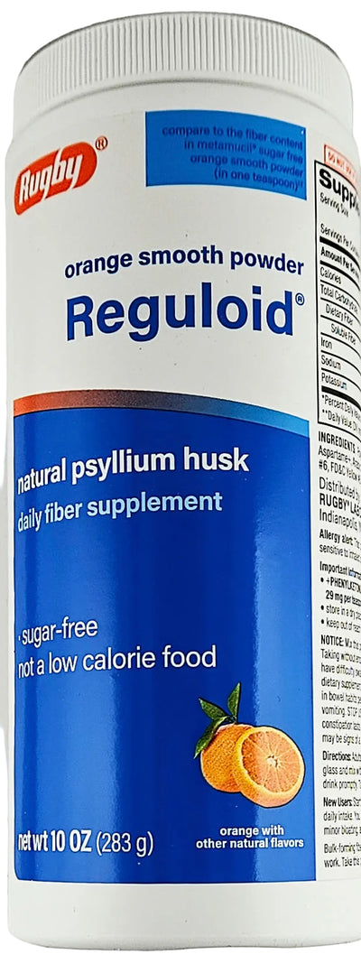 Reguloid Orange Smooth (Sugar Free) 10 oz each (1 or 3 Pack) by Rugby