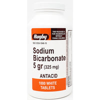 Sodium Bicarbonate 325 mg 1000 Tablets by Rugby - Image 1