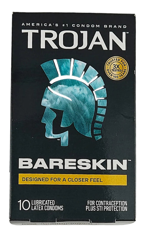 Trojan BareSkin Lubricated Latex Condoms, 10 count - Main product image