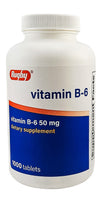 Vitamin B-6, 50 mg 1000 Tablets by Rugby - Image 1