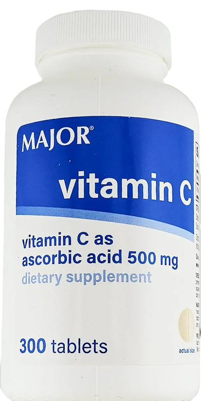 Vitamin C 500 mg 300 Tablets by Major
