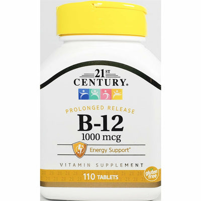 Vitamin B12, 1000 mcg (Prolonged Release) 110 Tablets by 21st Century