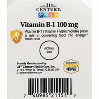 Vitamin B1 100 mg 110 Tablets by 21st Century - Image 4