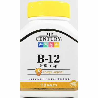 Vitamin B12 500 mcg 110 Tablets by 21st Century
