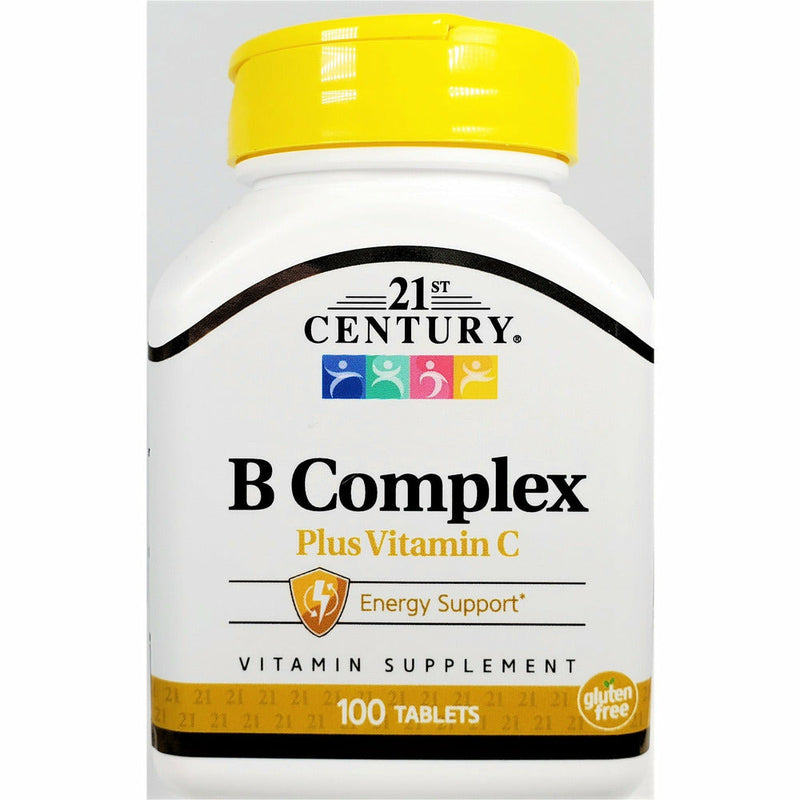 Vitamin B Complex plus Vitamin C, 100 Tablets by 21st Century - Main product image