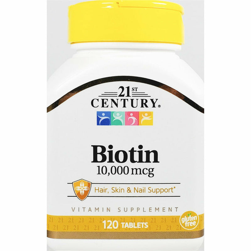 Biotin 10000 mcg 120 Tablets by 21st Century - Main product image