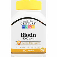 Biotin 5000 mcg 110 Capsules By 21st Century - Image 1
