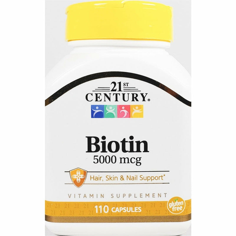 Biotin 5000 mcg 110 Capsules By 21st Century - Main product image