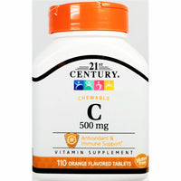 Vitamin C 500 mg 110 Chewable Tablets by 21st Century - Image 1