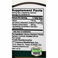 Cranberry Extract, 400 mg 60 Capsules by 21st Century - Image 2