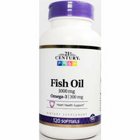 Fish Oil, 1000 mg 120 Softgels by 21st Century - Image 1