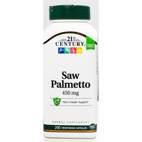 Saw Palmetto 450 mg 200 Capsules by 21st Century - Image 1