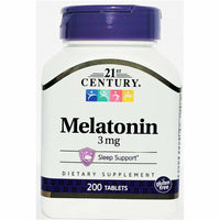 Melatonin 3 mg 200 Tablets by 21st Century - Image 1