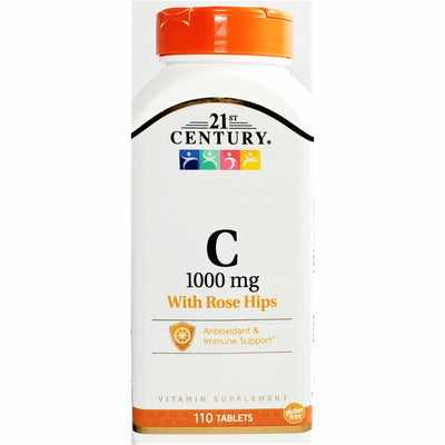 Vitamin C with Rose Hips, 1000 mg 110 Tablets by 21st Century
