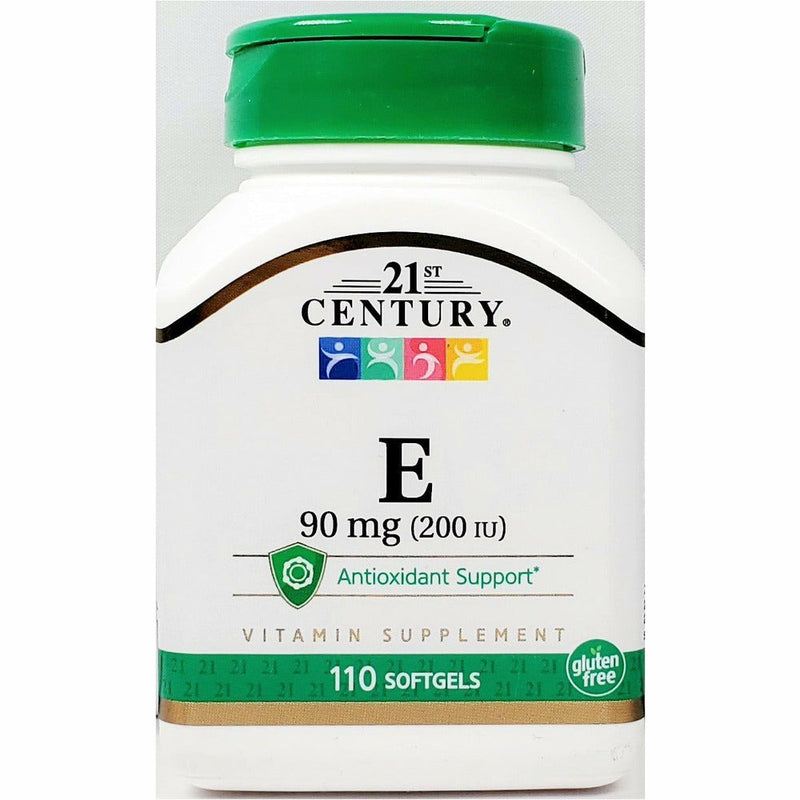 Vitamin E, 90 mg (200 IU) 110 Softgels by 21st Century - Main product image