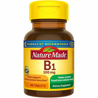 Vitamin B1, 100 mg 100 Tablets by Nature Made - Image 1