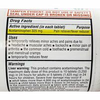 Acetaminophen 325 mg 100 Tablets by Rugby - Image 2