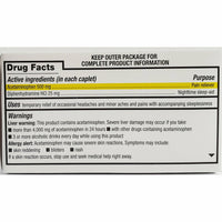 Acetaminophen PM 500 mg 50 Caplets each by Major (1, 3 or 6 Pack) - Image 4