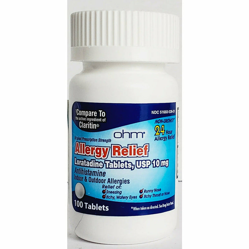 Loratadine 10 mg 100 Tablets by Ohm - Main product image