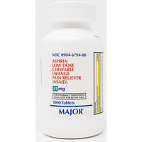 Aspirin (Low Dose) 81 mg, 1000 Chewable Tablets by Major - Image 1