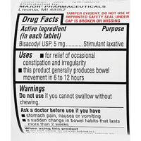 Bisacodyl 5 mg (Stimulant Laxative) 100 Coated Tablets by Major - Image 2